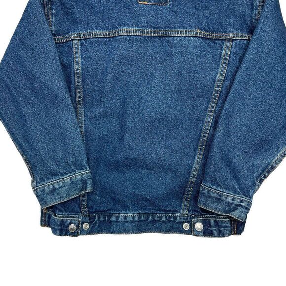 Levi’s Jean Jacket Youth Size 7 Blue Trucker Vintage Button Snap Denim Jacket - Picture 8 of 11